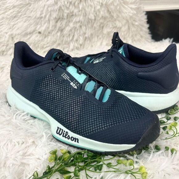 Wilson Women's KAOS Swift W‎ Tennis Shoe, Outerspace Aruba Blue US 8.5 - Picture 1 of 9